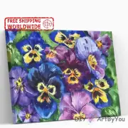 Paint By Numbers Kit Flower Abstract Home Art Adult Oil Painting Beginner Decor