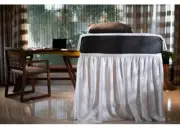 Dorm Bed Skirt for Twin XL Bed|White Color|46 Inch Drop|100% Clean Microfiber|11