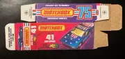 Matchbox Superfast Streakers #41 Siva Spyder ‘74-‘76 Type K Repro Box