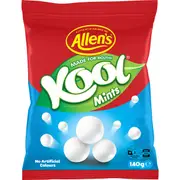 Allen's Kool Mints Lollies Bag 140g