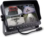 Elinz 9" Splitscreen DVR Monitor 12V 24V 4 AV Inputs 800x480 Bus Truck Caravan