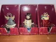 3 Pieces Heavy Vintage BED BATH & BEYOND Christmas Stocking Holder Jeweled Inbox