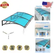 All-Weather 32x60 Inch Door Awning with Leakproof Drainage Sink - UV & Snow Safe