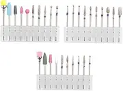 3 Sets High Efficient Manicure Grinding Drills Nail Polisher Set Tungsten Steel Drill Bits for Professional/nail Salon