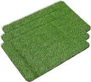 HANABASS Outdoor Rug Drainage 3pcs Artificial Grass Door Mat Fake Grass Turf Rug for Patio and Front Door