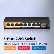8-Port Multi-Gigabit 2.5Gbps Ethernet Network Unmanaged 2.5G Switch Hot Selling