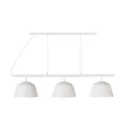 Anglesea 3 Light Metal Shade Pendant White 120cm