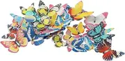 VANZACK 40Pcs Butterfly Cupcake Toppers Edible Butterflies for Cake Decorating Birthday Cake Topper for Butterfly Theme Wedding Anniversary Kids Birthday Party Cake Decorations Supplies(Mixed Colour)