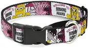 Dog Collar Martingale Tiki Minion Pose Welcome to Minions Paradise Flora White 13 to 18 Inches 1.5 Inch Wide