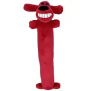 MULTIPET PLUSH LOOFA DOG TOY STUFFING SQUEAKER RED