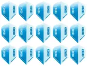 5 Sets Harrows Marathon ICE Standard Dart Flights - Ships Tracking - Blue White
