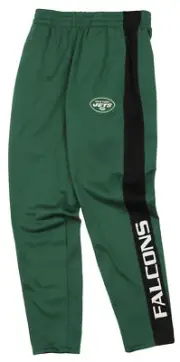 OuterStuff NFL Youth Boys Side Stripe Slim Fit Performance Pant, New York Jets