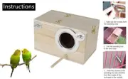 Wooden Bird Breeding Box Cage Parrot Budgie Nesting House Lovebirds Finch Wx'wa