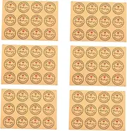 PACKOVE 12 Pcs Paper Heart Sealing Stickers for Thank You Baking Handmade Food Wrapping Decorative Envelope Labels Adhesive Stationery Stickers for and Special Occasions