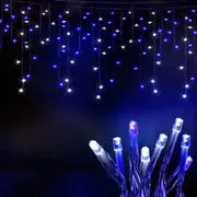 20M Christmas Lights Icicle Light 800 LED Blue White Decor Jingle Jollys