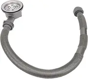 Pyhodi RV Sink Drain Assembly, Stainless Steel Sink Strainer Drain Mirror Polished Kitchen Sink Drain Kit with 820mm Sewage Pipe and Adapter for Bar Prep Sinks with 90-100mm Opening