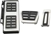 CHPGKGVNVT Stainless Steel Car Pedals for VW Seat Leon 5F MK3 2013-2019 MK4 2020-2022 LHD Golf MK7 7 VII 2014-2021 Pedals(at Pedal 3pcs style1)