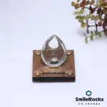 【SMILEROCKS 石麥】白水晶水滴帶綠幽靈 NO.042760717(附SMILEPAD 6X6底板)