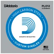 D'Addario PL012 Plain Steel Single Guitar String .012 Electric or Acoustic
