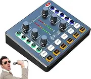 PC Audio Mixer, Audio Mixer, Streaming Audio Mixer with Noise Reduction and Various Sounds, Live Sound Mixer, Sound Card Mixer, Digital Sound Interface for Podcast Recording