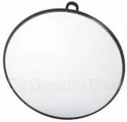 Black Hairdressing Handheld Salon Round Mirror (27cm diameter)