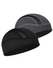 Skull Cap Helmet Liner Beanie, Cooling Mesh Cycling Running Hat for Men Women...