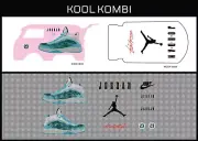HotWheels(1/64), Kool Kombi "Air Jordan 026" Waterslide,PrintedWhiteFirst,Decals