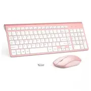 Wireless Keyboard and Mouse,2.4G Full Size and Portable Wireless Keyboard with