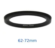 Lens filter adapter ring 62-72mm step-up DSLR Nikon Canon universal professional