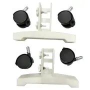 2 Pc Foot Bracket For Infrared Heater Adjustable Stand With Wheels Rotated��