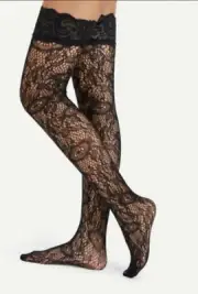 NEW Beileisi sexy floral thigh high black lace top net fashion stockings, soft.