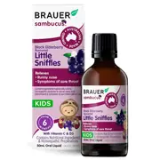 Brauer Sambucus Black Elderberry Kids Little Sniffles 50ml