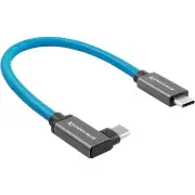 Open Box Kondor Blue USB C to USB C High Speed Cable for SSD Recording - Right Angle