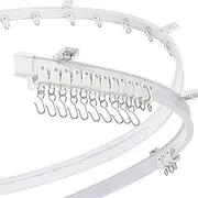FS KEEWO Ceiling Curtain Track 32.8FT/10M Bendable Ceiling Mount Flexible Window Rails for Room Divider, RV, Bay Window, Shower Space Trailers, Bunk Bed Curved Curtain System