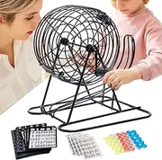 FOCCAR Deluxe Bingo Game Set, Deluxe Lottery Ball Machine Game, Welded Wire Entertainment Tool for Events, Celebrations, and Other Activities