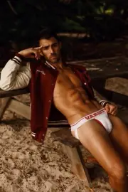[F082] Male Model Showing Off Body To Viewer Fine Art Hunky Physique