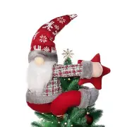 Christmas Tree Topper Decorations，22.3 Inch Gnome Christmas Tree Star Topper，...