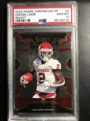 2020 CHRONICLES SELECT CEEDEE LAMB COWBOYS RC ROOKIE PSA 10 GEM MINT