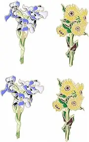 [WOFASHPURET] 2sets Fashion Creative Breastpin Alloy Brooch Clothes Breastpin 2pcs*2
