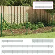 Chain Link Fence Wire Mesh Fence Panel Garden Fencing Galvanised Steel vidaXL