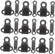 TEHAUX 20pcs Sewing Hooks and Eyes Closure Dark Grey Sew on Hook and Bar Fasteners Metal Fastener for Trousers Clothing Skirt Dress Bra Sewing DIY Craft