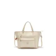 Kipling Isaac Tote Bag 17.25''L x 15''H x 8''D Starry Gold Metallic