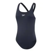 Speedo Leaderback One Piece Girls- Navy - 12