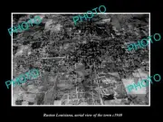 OLD LARGE HISTORIC PHOTO RUSTON LOUISIANA AERIAL VIEW OF THE TOWN c1940