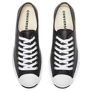 【CONVERSE】休閒鞋 男鞋 女鞋 帆布鞋 運動 低筒 皮革 開口笑 JP OX BLACK/WHITE/WHITE 黑 164224C