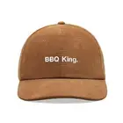 BBQ King Corduroy Baseball Cap Vintage Unisex Dad Hat Chef Funny Fathers Day