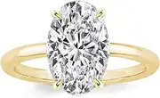 [RURULUYA] 1.5CT/3.5CT/5.5CT Elongated Oval Cut Engagement Rings for Women,Simulated Diamond Promise Ring,925 Sterling Silver 18K Yellow Gold Plated Ring