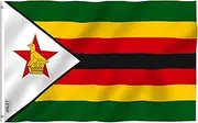 ANLEY Fly Breeze 3x5 Feet Zimbabwe flag - Vivid Color and Fade Proof - Canvas Header and Double Stitched - Zimbabwean Flags Polyester with Brass Grommets 3 X 5 Ft