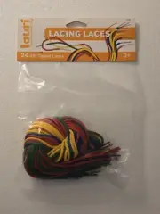 LAURI 36" TIPPED LACING LACES 24CT ( NEW ) MULTICOLOR