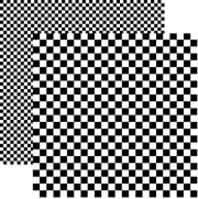 Black White Checkered Scrapbook Paper Cardstock 12x12-5 Sheets